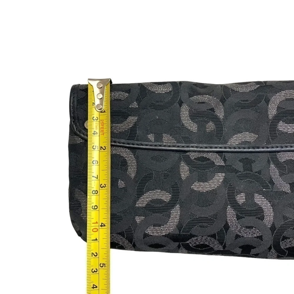 Coach Kirsten chainlink optic lurix mini bag wristlet in black